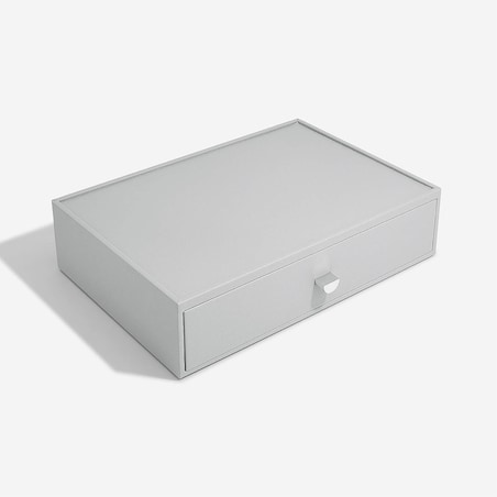 Szkatułka na biżuterię Stackers Pebble głęboka supersize kamienna szarość z szufladą