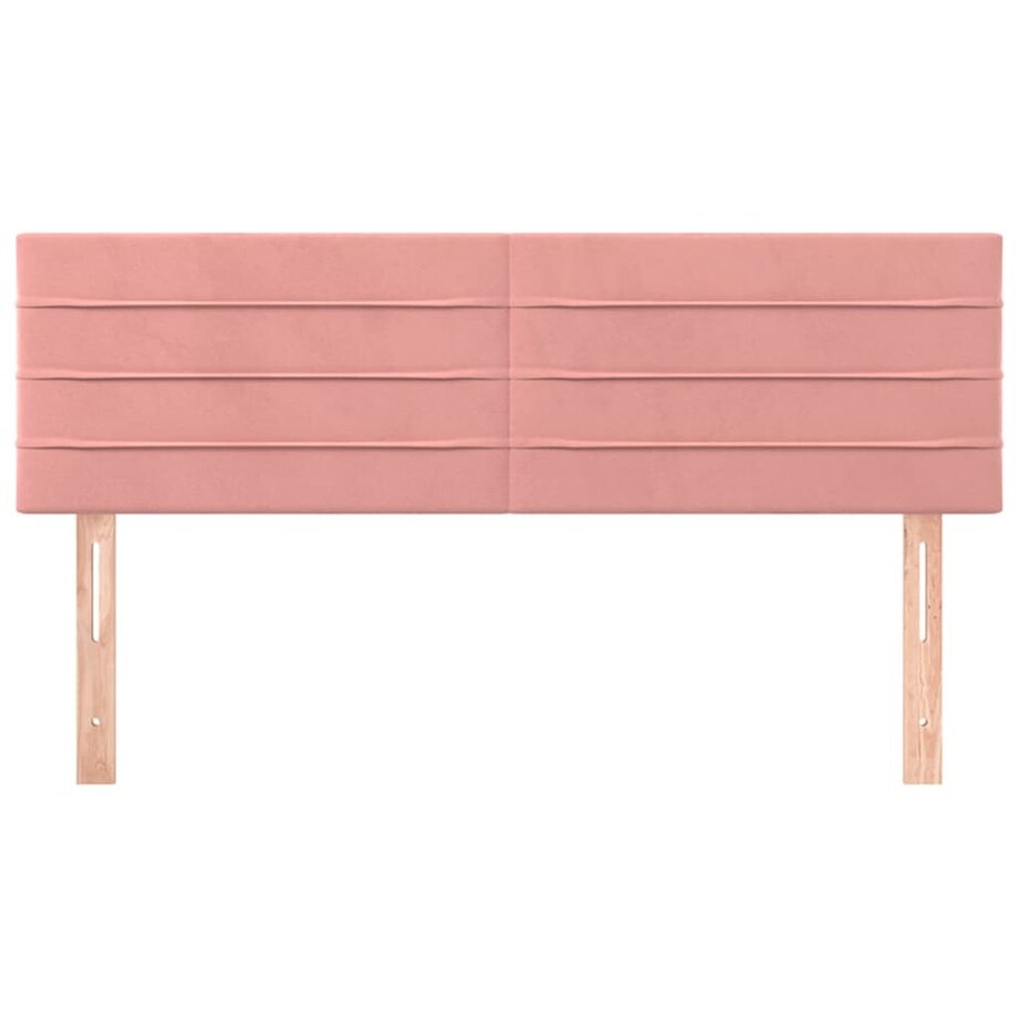 vidaXL Zagłówki do łóżka, 2 szt., różowy, 72x5x78/88 cm, aksamit