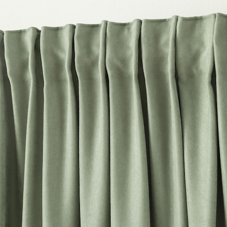 Zasłona na taśmie marszczącej szałwiowa aksamitna 140 x 280 cm 1 szt. 140x280 pastelowy