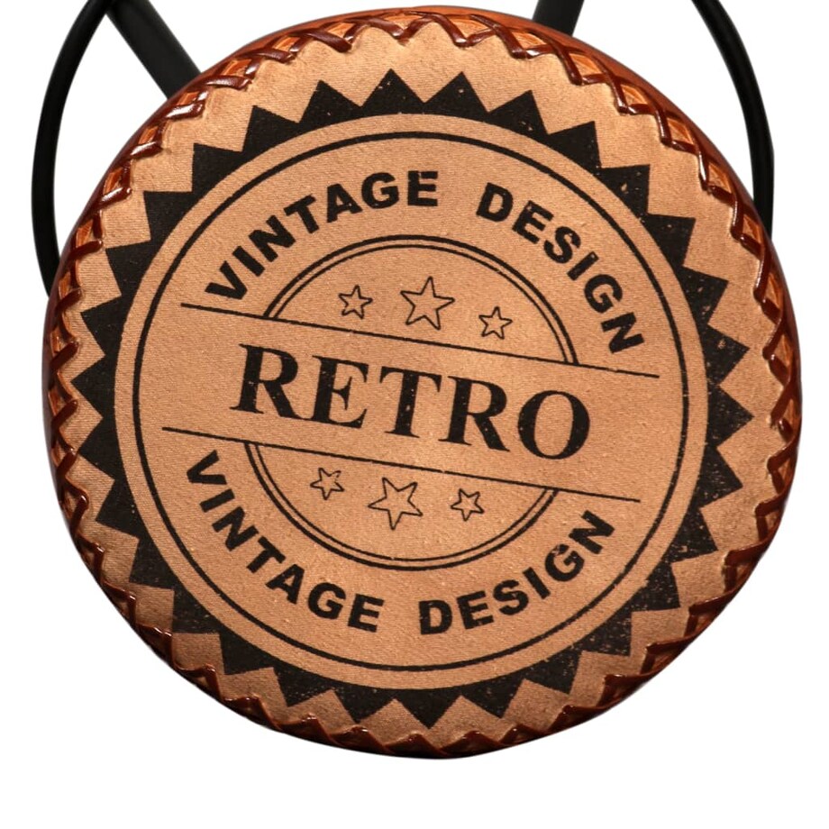 vidaXL Stołki barowe, 2 szt., skóra naturalna