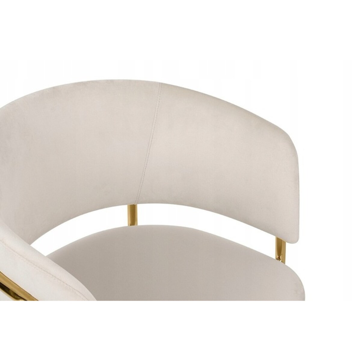 Wygodne krzesełko Delta KH1301100120 do kuchni beżowe złote, King Home