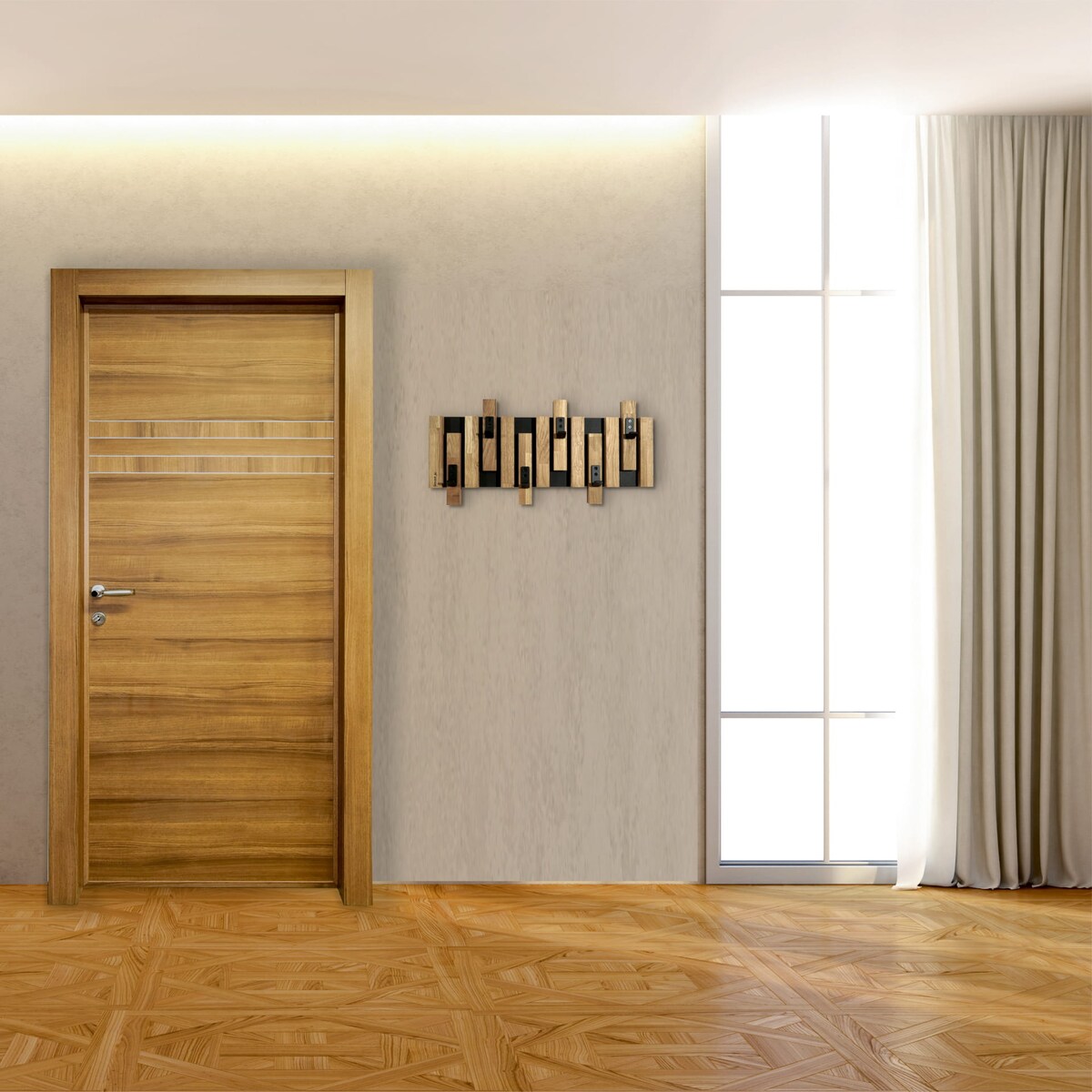 Wieszak ścienny na ubrania Lamele Mini 60cm