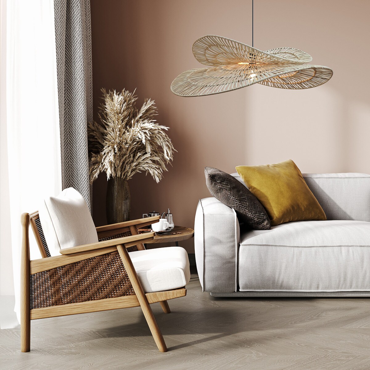 Lampa wisząca Light Prestige Raya drewno 1 x E27 1 szt.