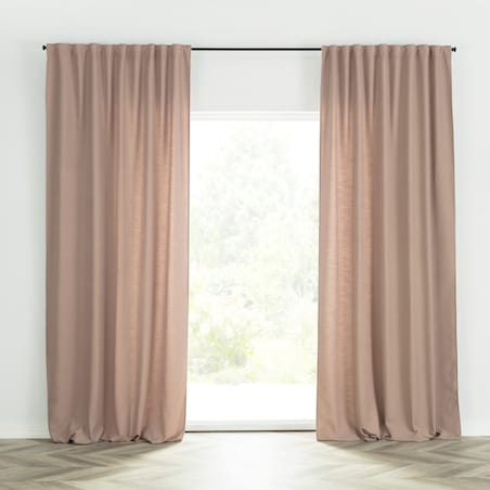 Zasłona BASIC na taśmie marszczącej 140x280cm brudny róż 1 szt. 140x280 różowy-beżowy