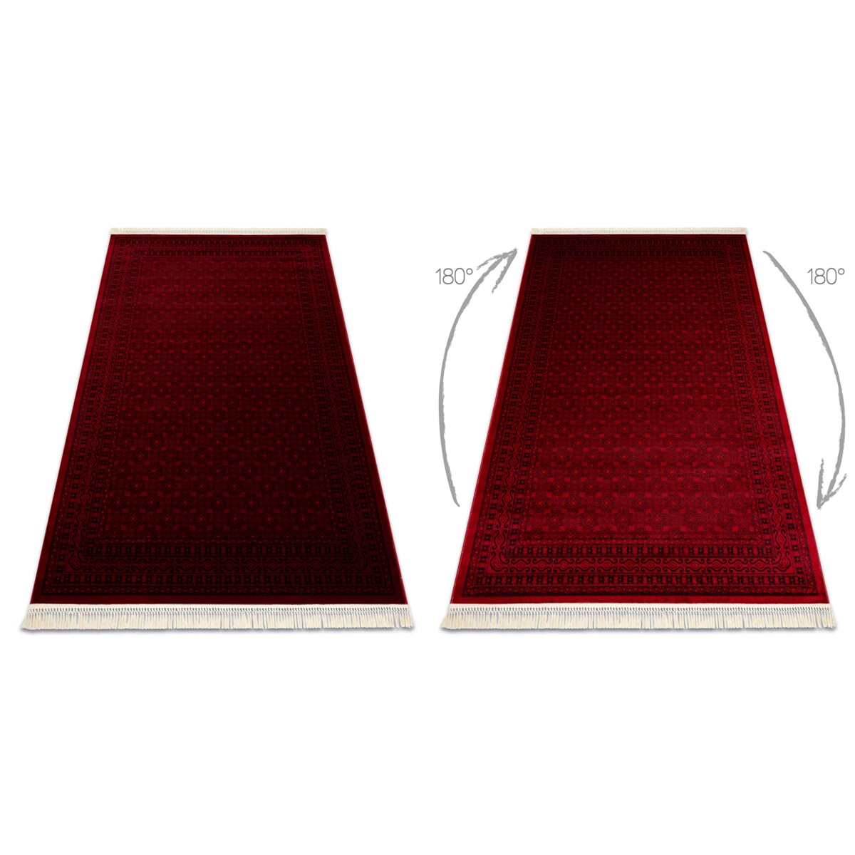 Dywan ORIENT 2958 bordo / czarny Ramka, 300x400 cm