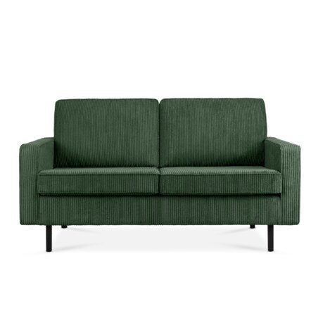 KONSIMO INVIA Sofa w stylu loft sztruks 2 osobowa w kolorze zielonym