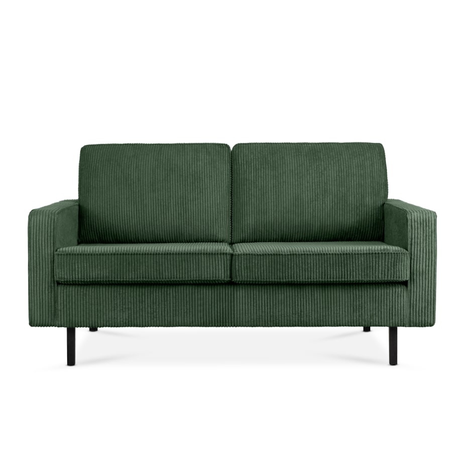 KONSIMO INVIA Sofa w stylu loft sztruks 2 osobowa w kolorze zielonym
