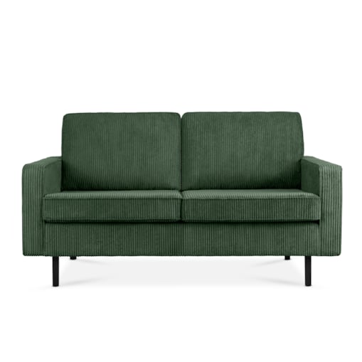 KONSIMO INVIA Sofa w stylu loft sztruks 2 osobowa w kolorze zielonym