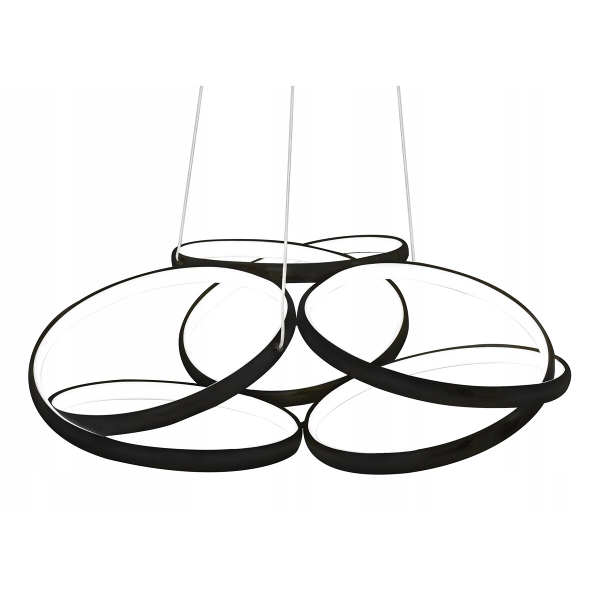 Lampa Sufitowa Wisząca Metal Ring Black Led Pilot