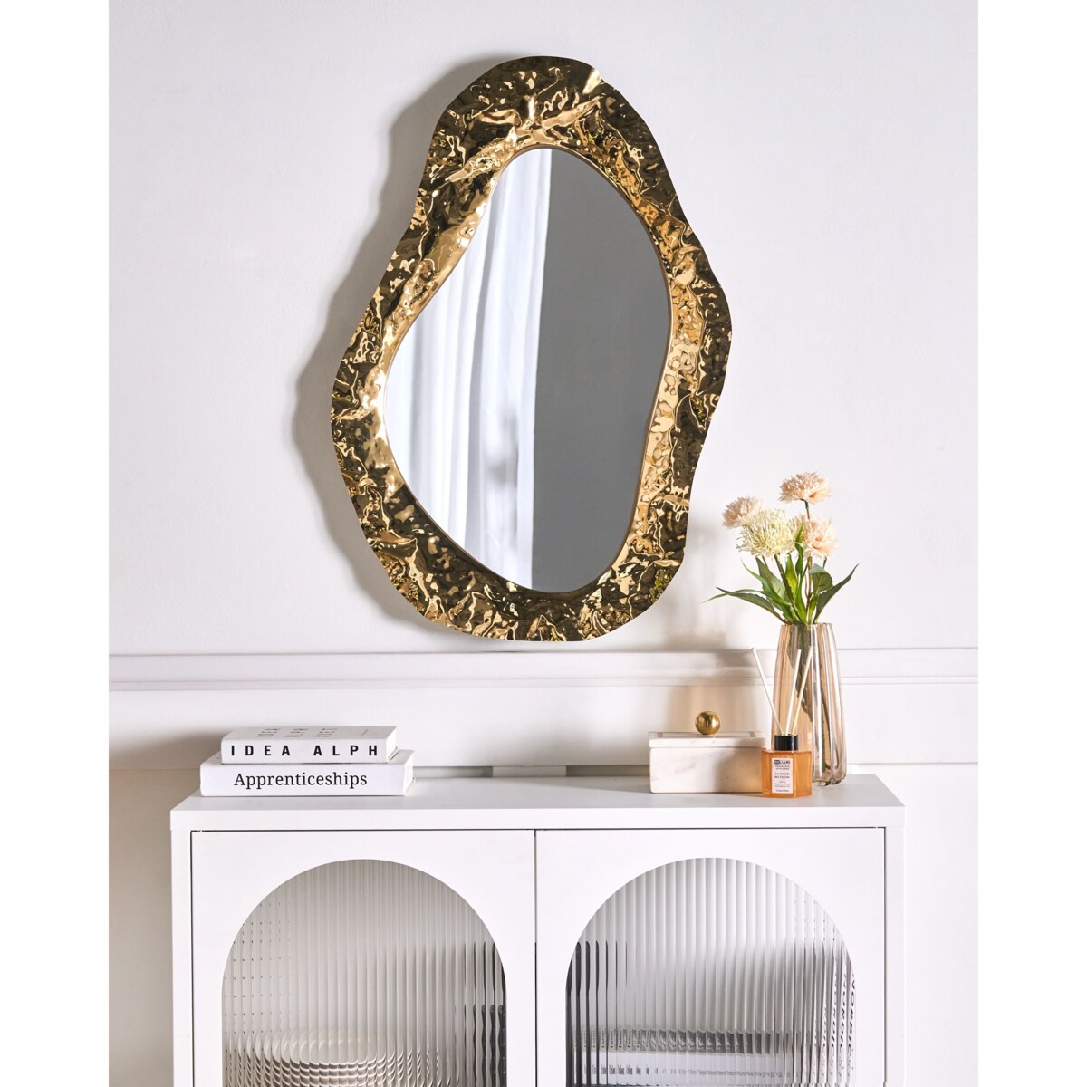 Lustro ścienne JOSSIGNY 52 cm 79 cm Złoty