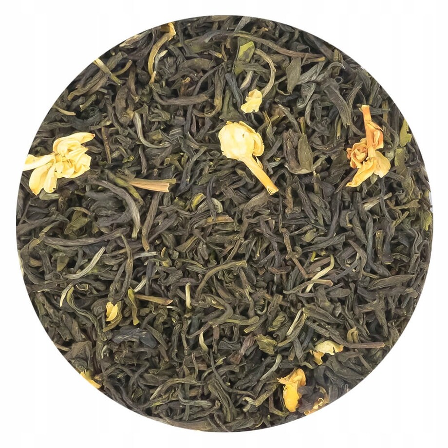 Herbata zielona PIĘKNO o smaku jaśminowym z delikatną nutą cytrusów PREMIUM - herbata liściasta sypana mieszanka napar susz - gotowa na prezent upominek