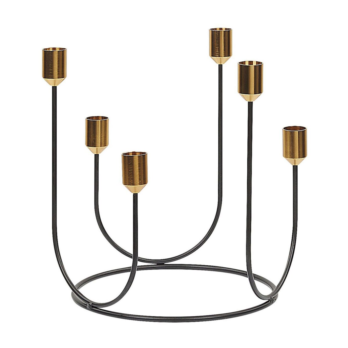 Świecznik metalowy 25 cm czarny PANAY