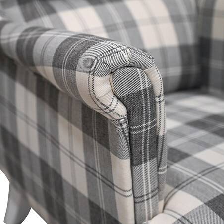 Fotel klasyczny Paul - krata - 82cm x 101cm x 93cm