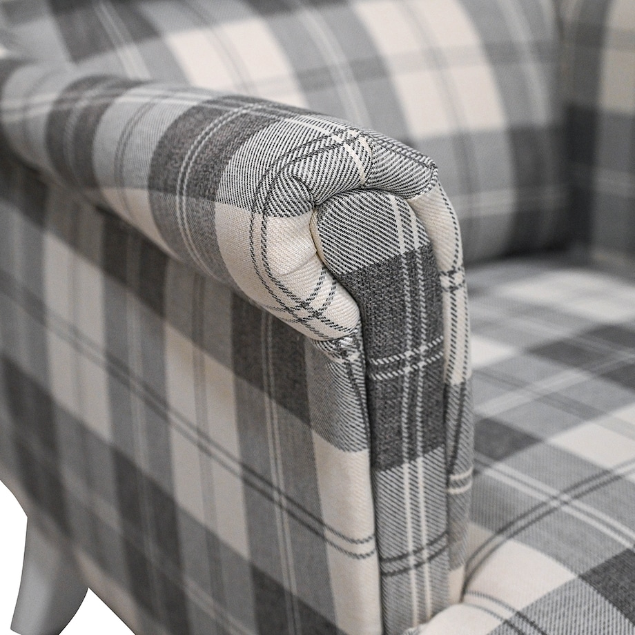 Fotel klasyczny Paul - krata - 82cm x 101cm x 93cm