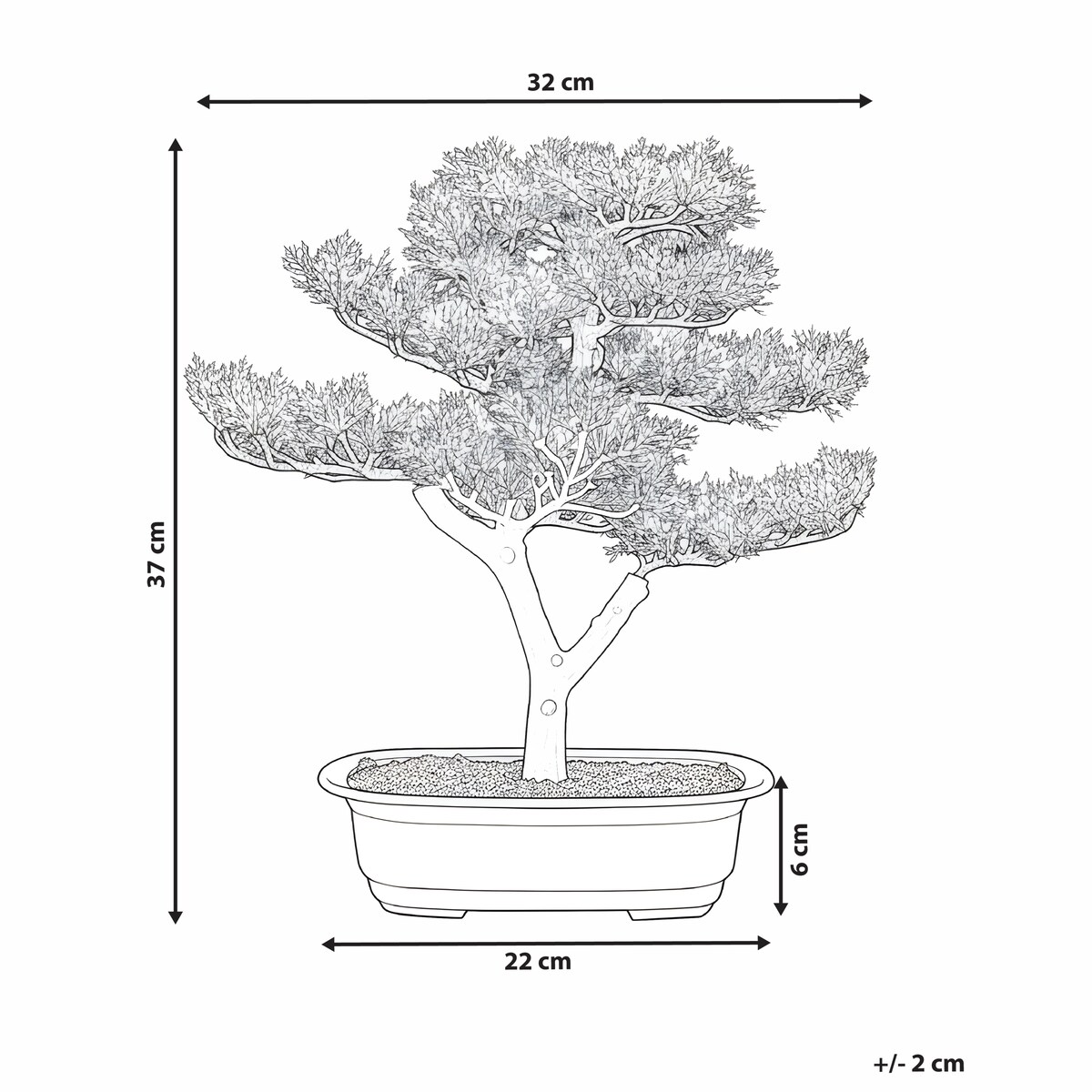 Sztuczna roślina PINE 37 cm Zielony