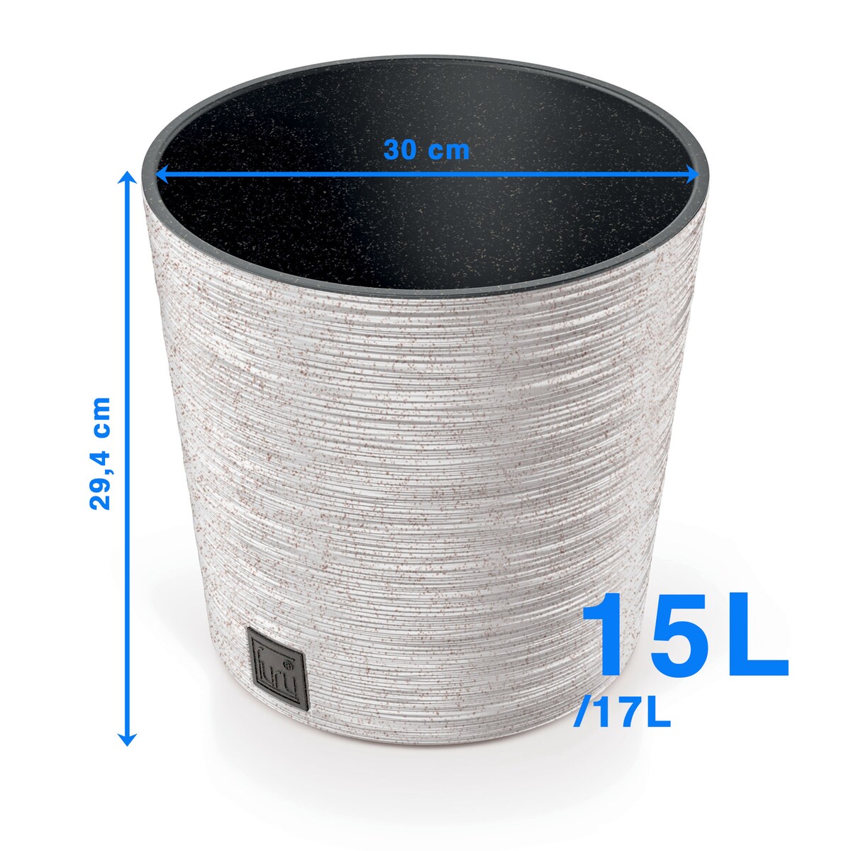 Doniczka Donica Ogrodowa 25/30 Cm Zestaw Na Taras Do Ogrodu Domu Eco Wood Biały