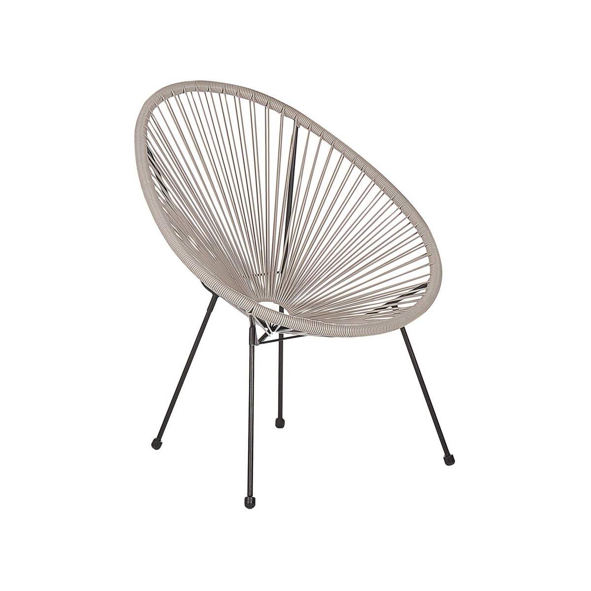 Zestaw mebli balkonowych z technorattanu jasnoszary ACAPULCO II