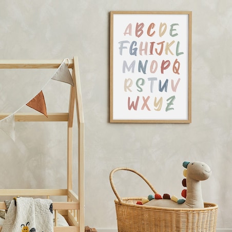 Plakat dla dzieci Alfabet boho 5 30x40