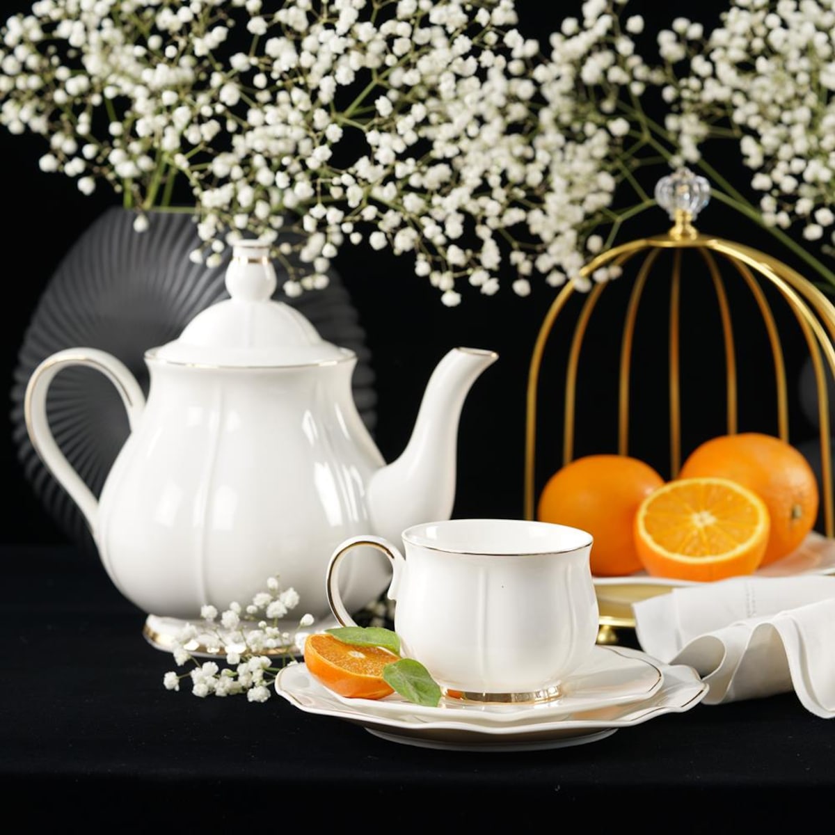 VILLA ITALIA Dzbanek do herbaty porcelanowy 1,2 litra SANDRINE