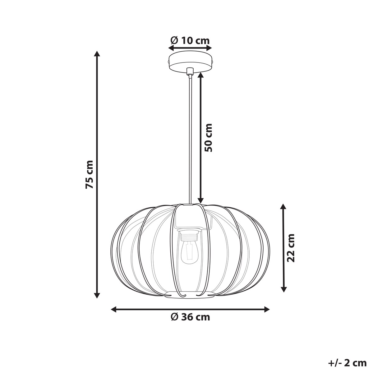 Lampa wisząca TOCUYO Biały