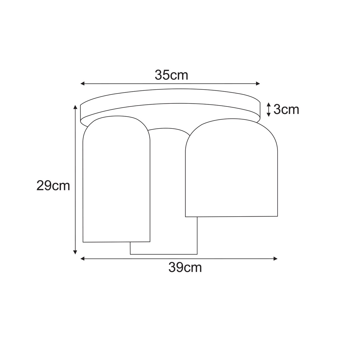 Lampa sufitowa K-5635 z serii INGA