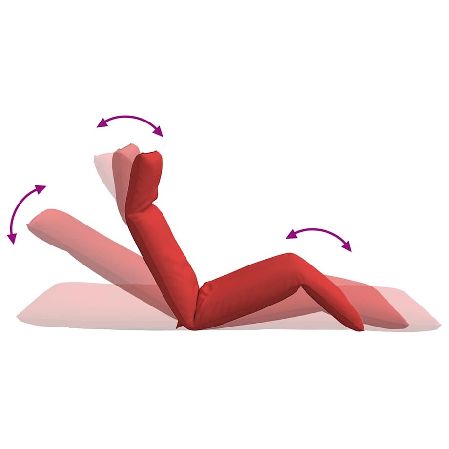 vidaXL Leżak składany czerwony 175x54x8,5 cm Oxford Fabric