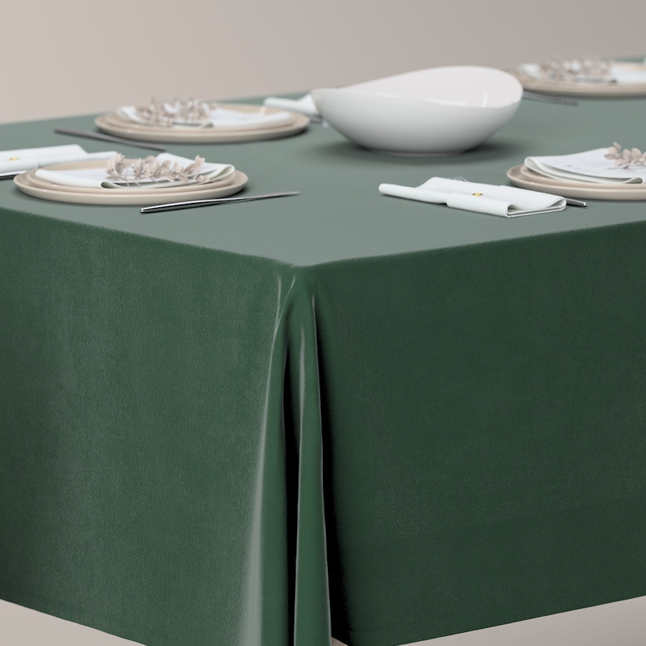 Obrus prostokątny 130 x 130 cm leśna zieleń