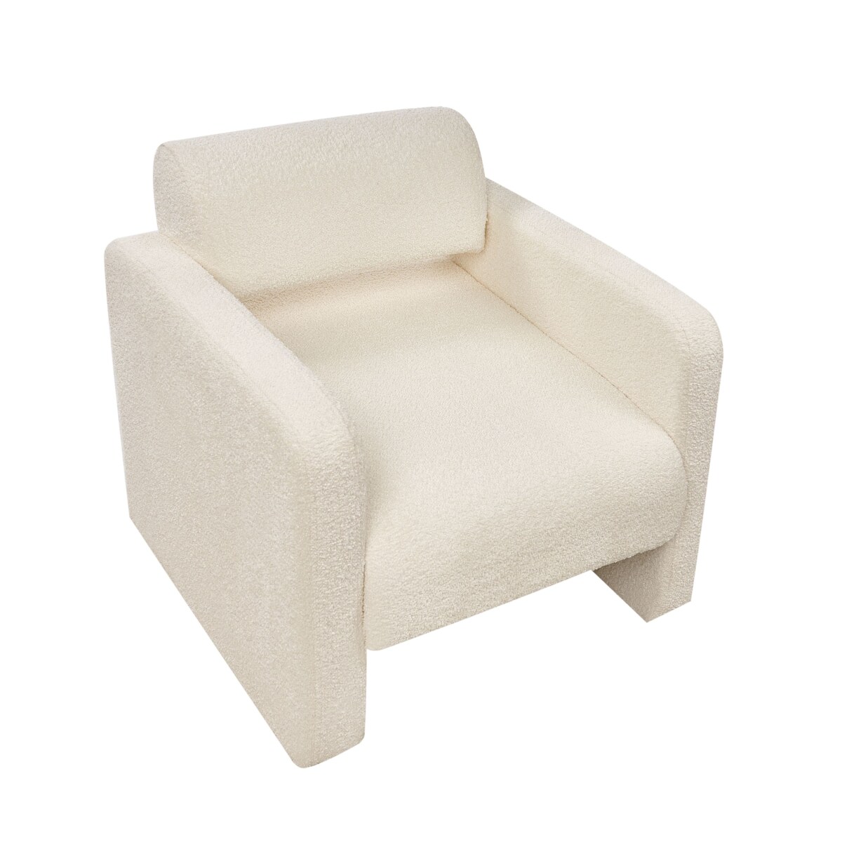 Fotel Boucle Złamana biel HALLSBERG