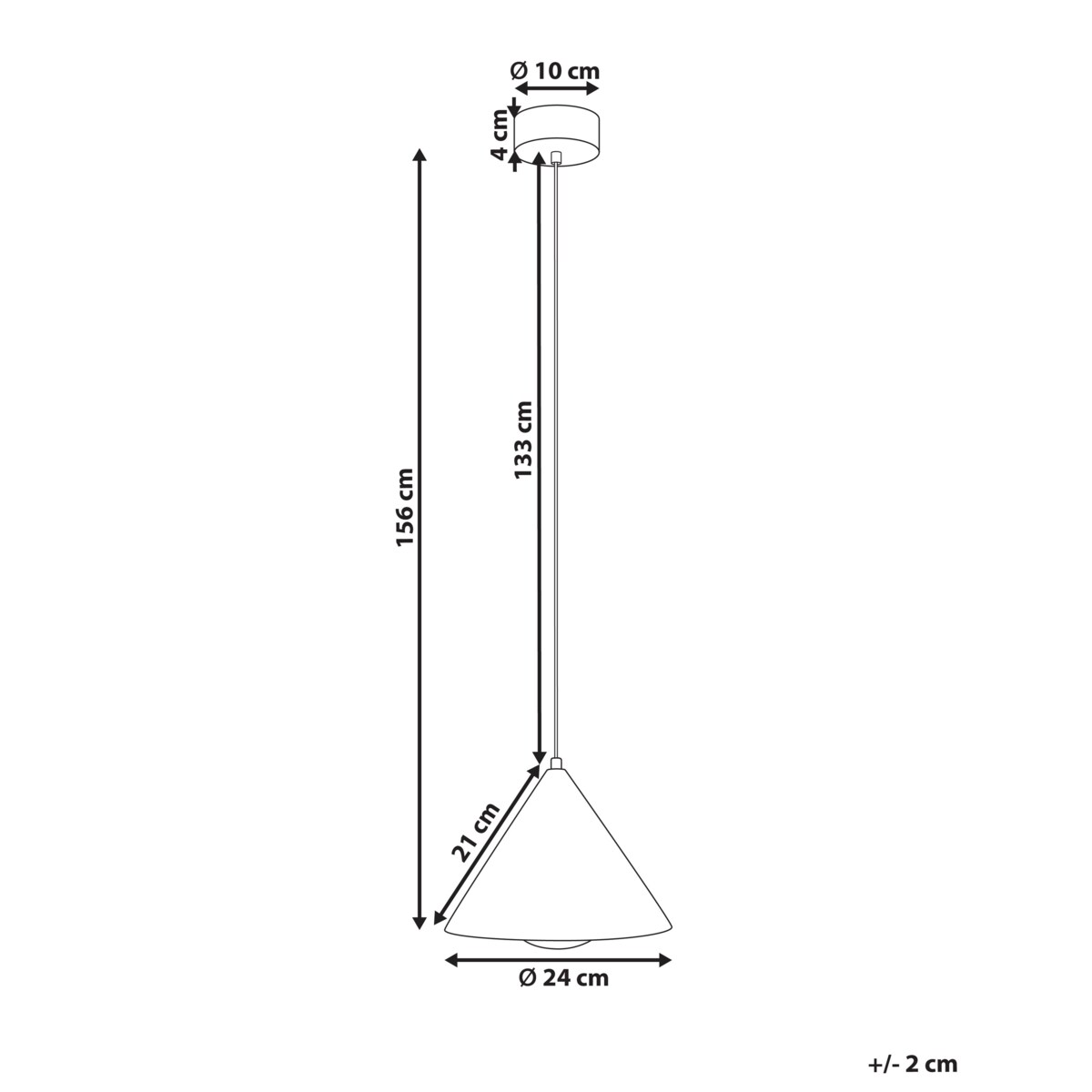 Lampa wisząca LEYRE Metal Czarny