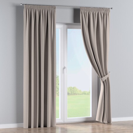 Zasłona na taśmie marszczącej 1 szt. 130x260 jasnobeżowy melanż