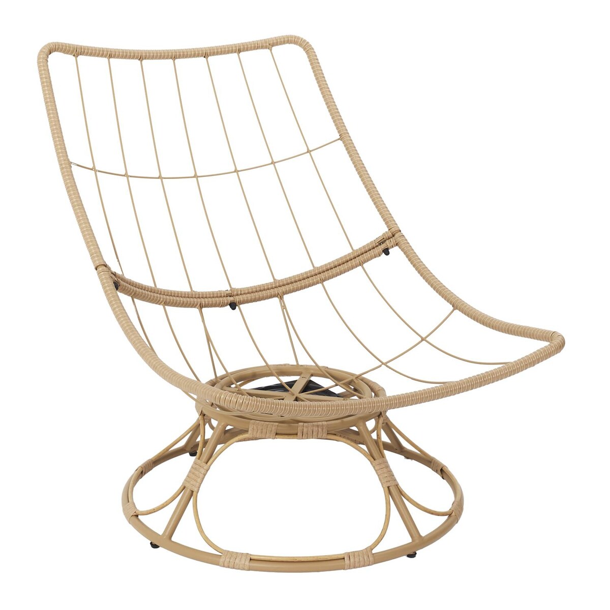 FOTEL OGRODOWY Petra beżowy z miękką poduchą na siedzisku