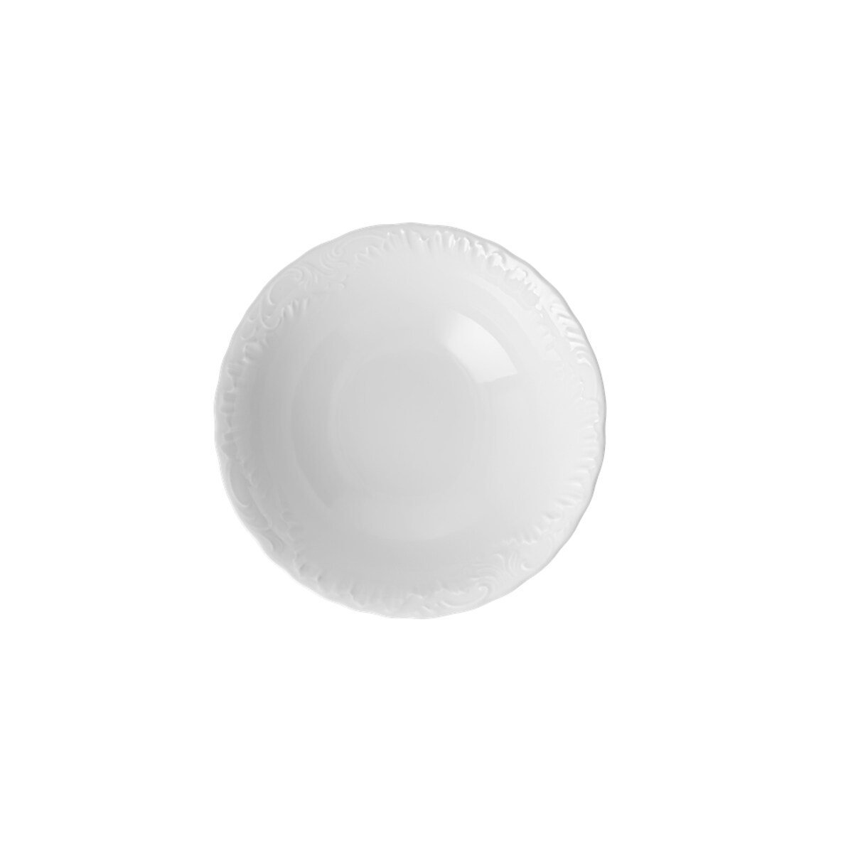Salaterka okrągła 17 cm Rococo Maria białe 0001