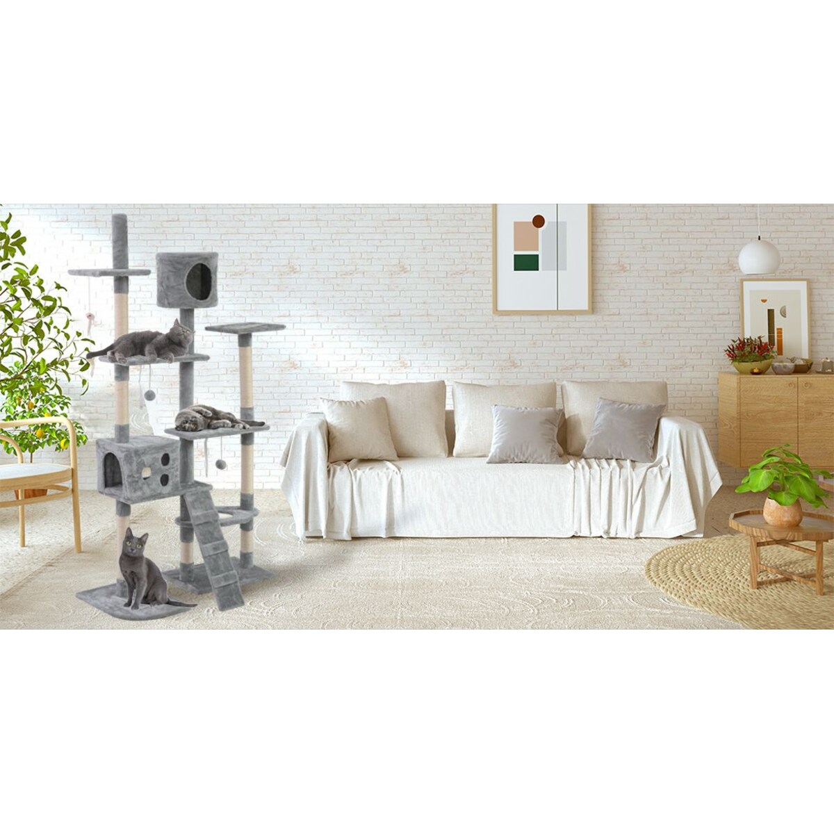 DRAPAK DLA KOTÓW SZARY 370159