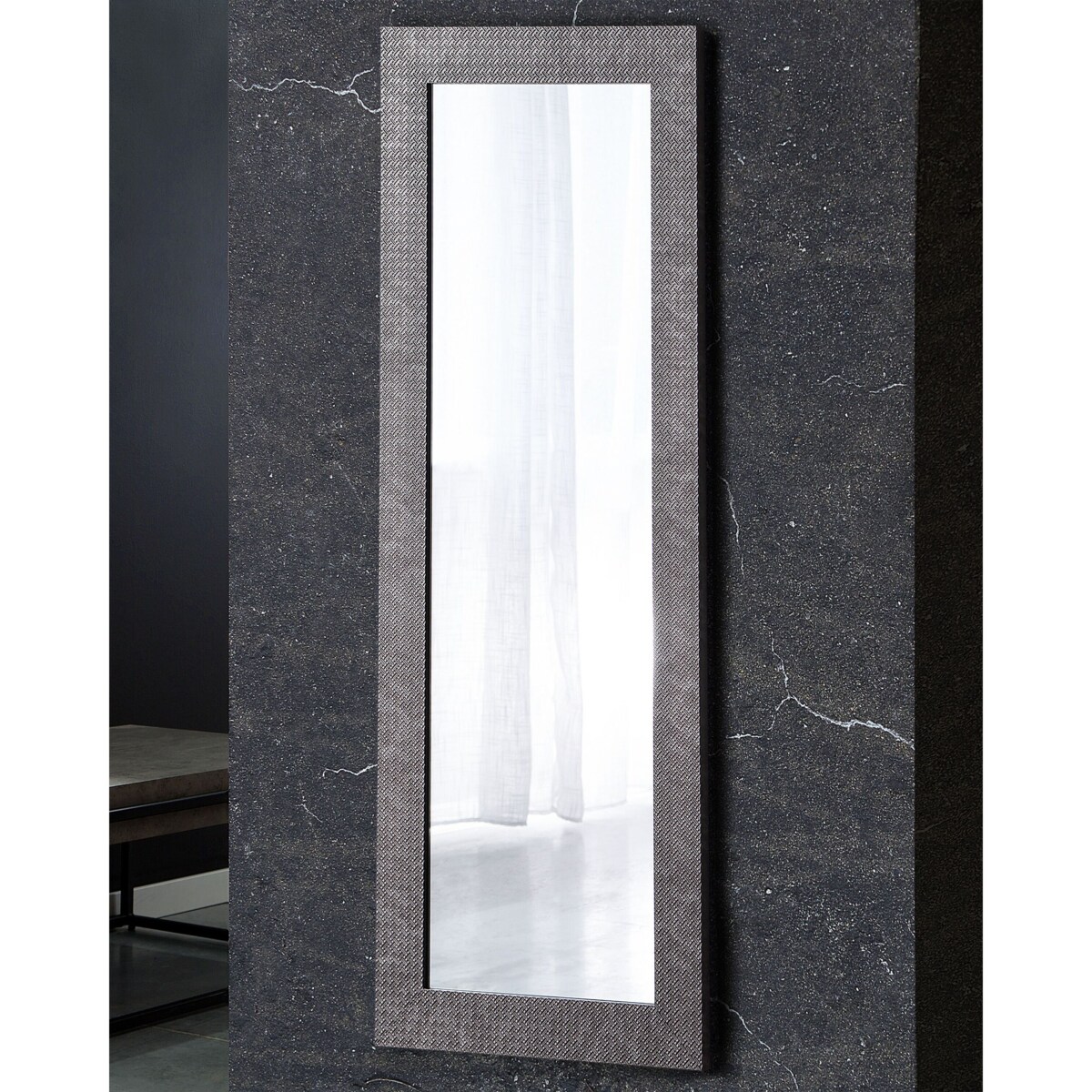 Lustro ścienne 50 x 130 cm czarne PLAISIR