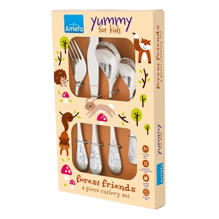 Amefa 4-częściowy zestaw sztućców dla dzieci Forest friends