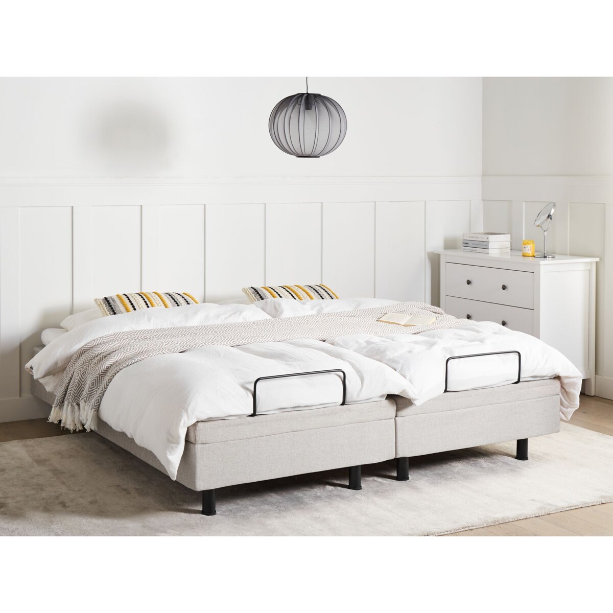 Łóżko regulowane bez zagłówka DUKE 180 x 200 cm Beżowy