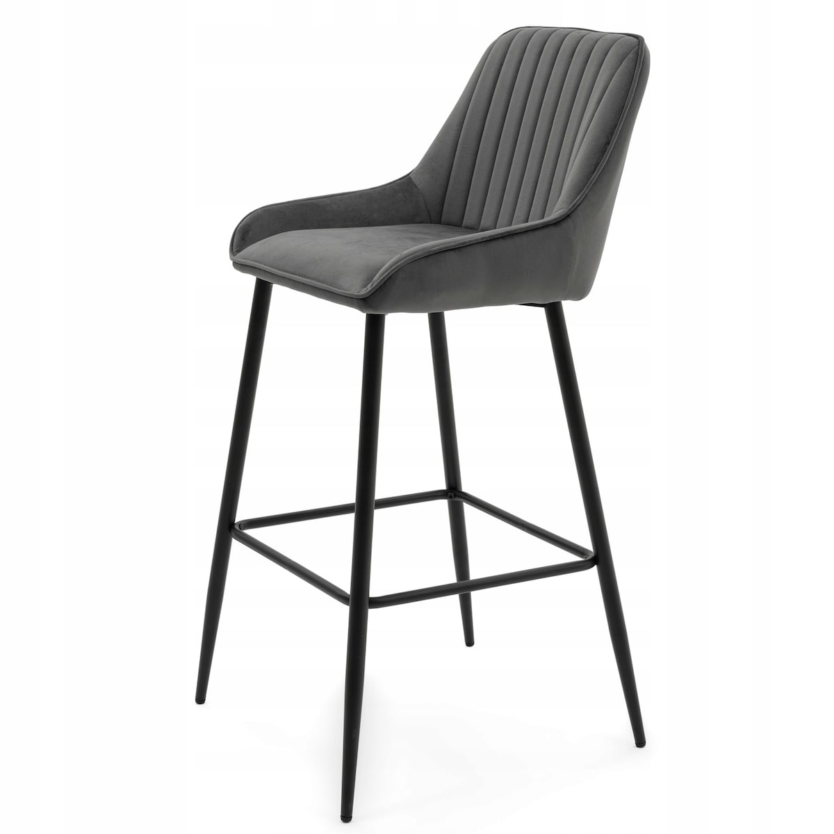 Hoker tapicerowany welurowy do salonu jadalni barowy glamour PASSO