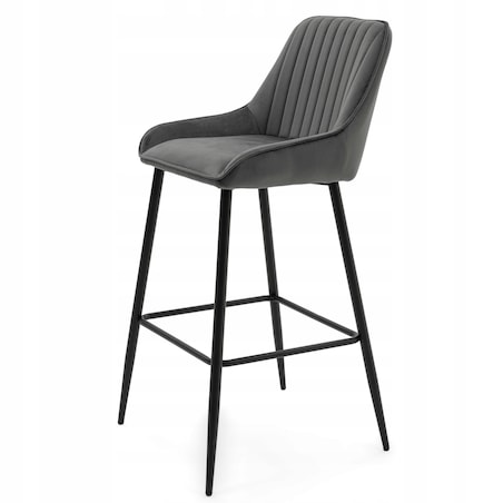 Hoker tapicerowany welurowy do salonu jadalni barowy glamour PASSO