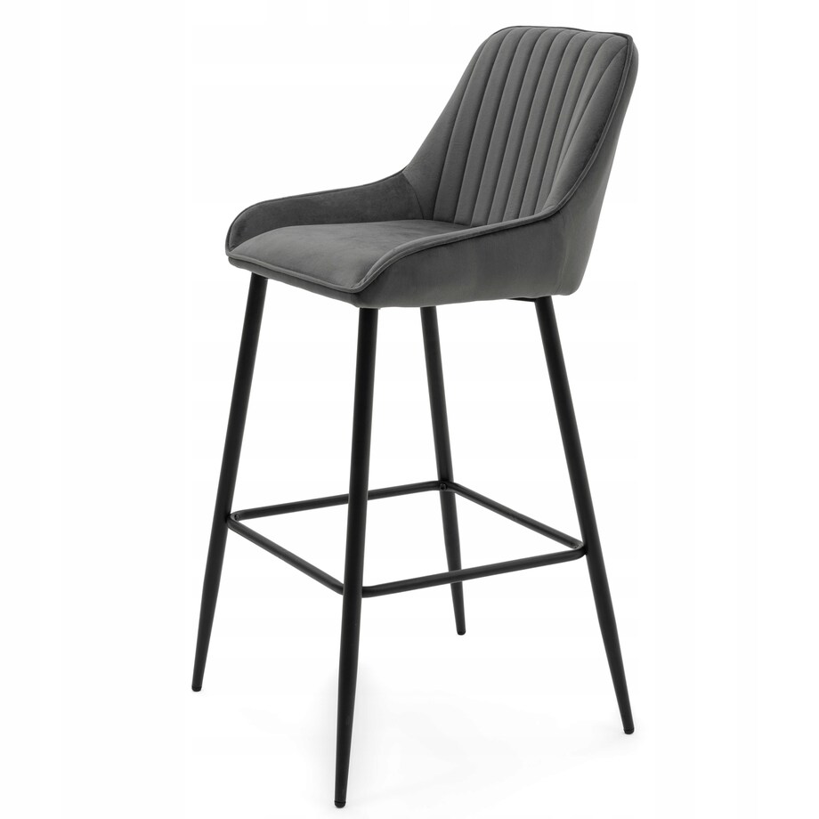 Hoker tapicerowany welurowy do salonu jadalni barowy glamour PASSO