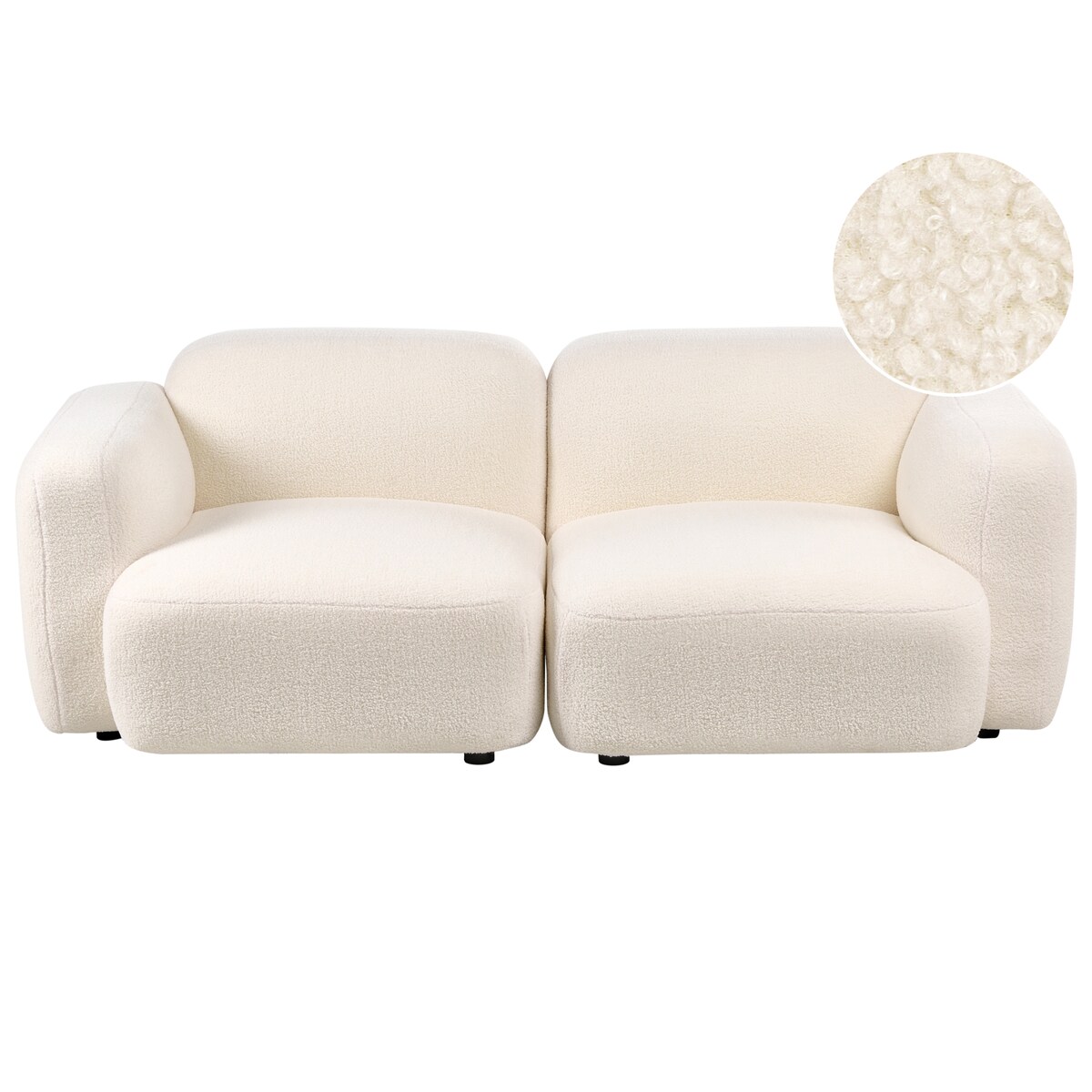 Sofa dla 3 osób AFOSS Boucle Złamana biel