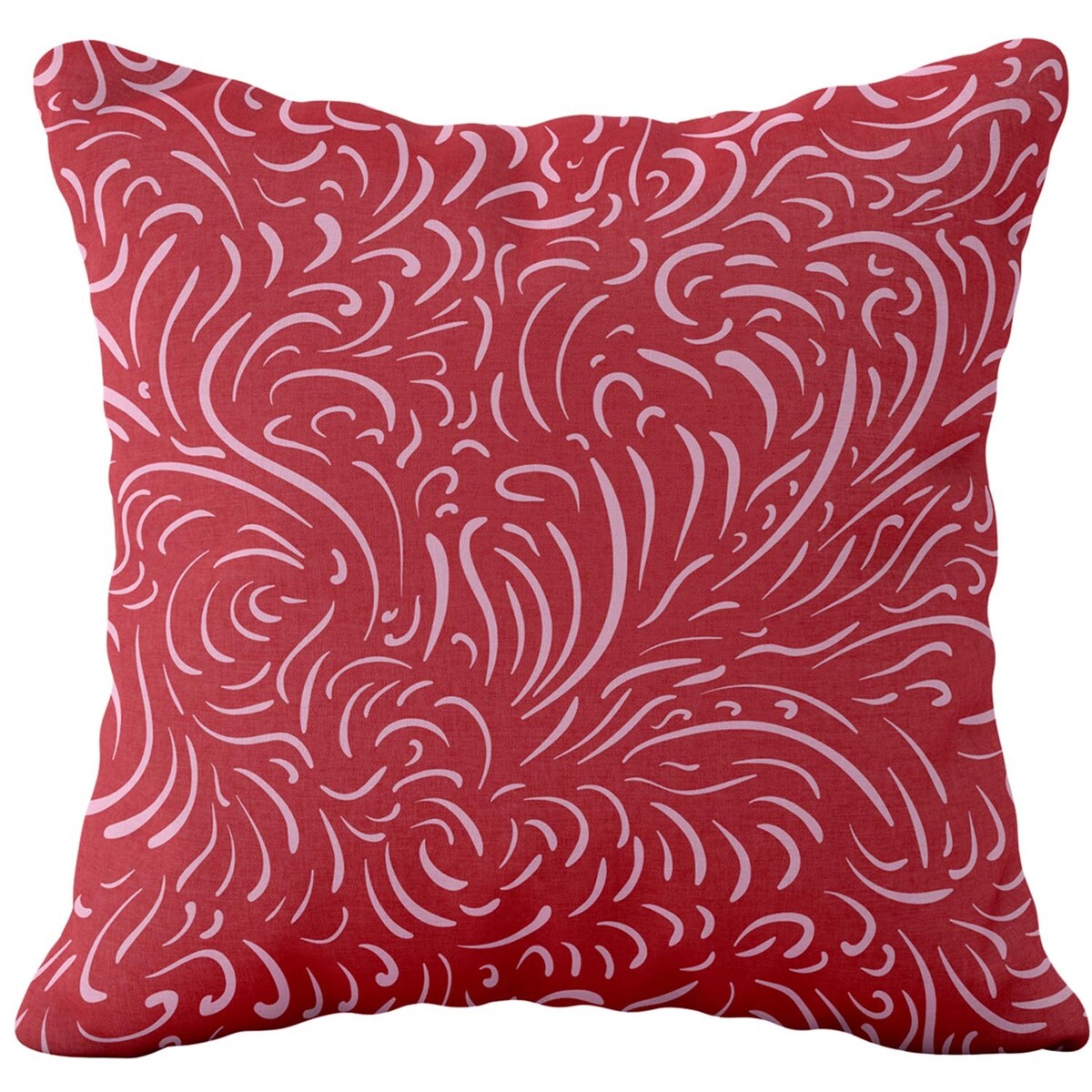 Poszewka dekoracyjna 43x43 czerwona, w ornament, Darymex
