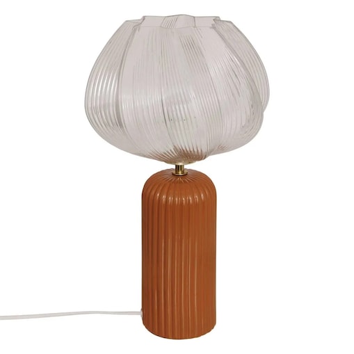 Lampa stołowa ceramiczna, pomarańczowa, Phylas