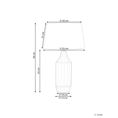 Lampa stołowa ceramiczna niebieska ABAVA