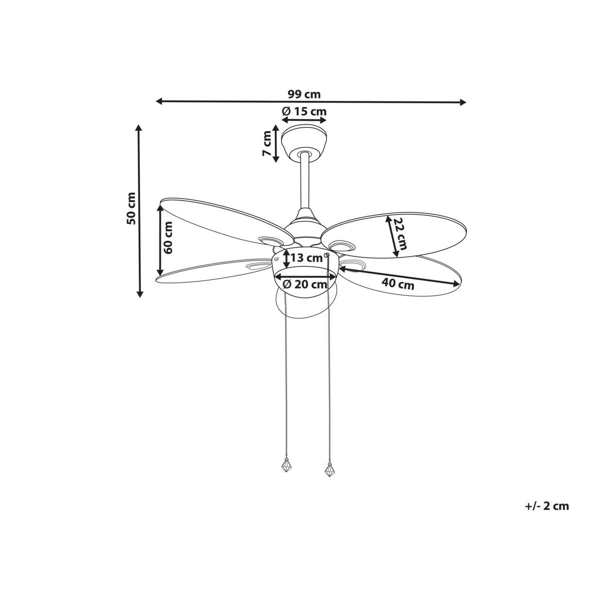 Wentylator sufitowy wielokolorowy WEBER