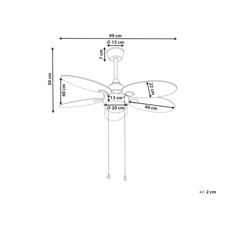 Wentylator sufitowy wielokolorowy WEBER