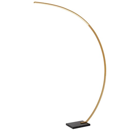 Łukowa lampka biurkowa Curve 44700/11/02 Lucide LED 15W 2850K marmur czarna złota