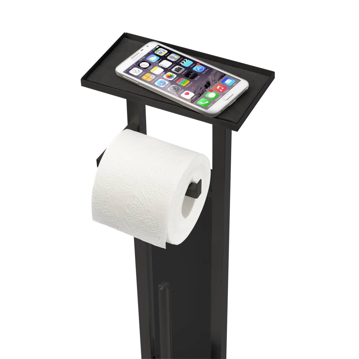 Stojak na szczotkę WC i papier z półeczką 4w1 DEBAR