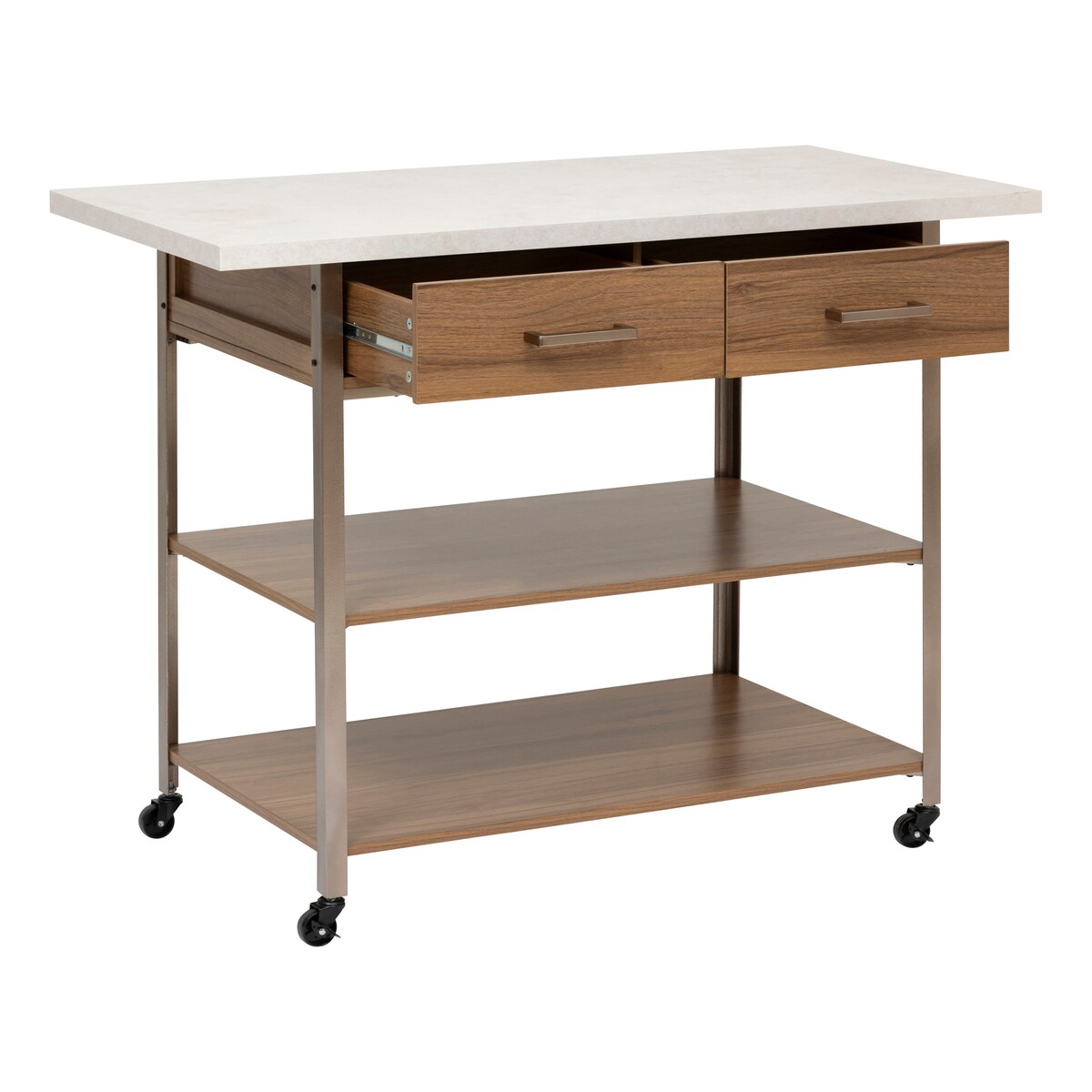 Wyspa kuchenna, mobilna COME, 2 szuflady, 120 cm