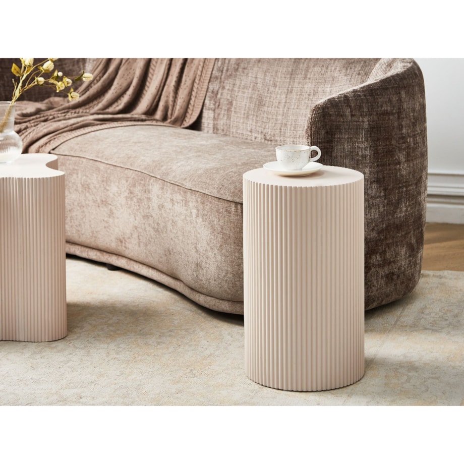 Stolik pomocniczy złamana biel CLAIRE