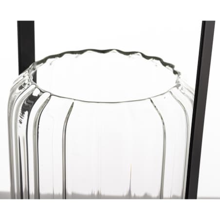 Lampion szklany z metalem 34x13x13 cm CORA